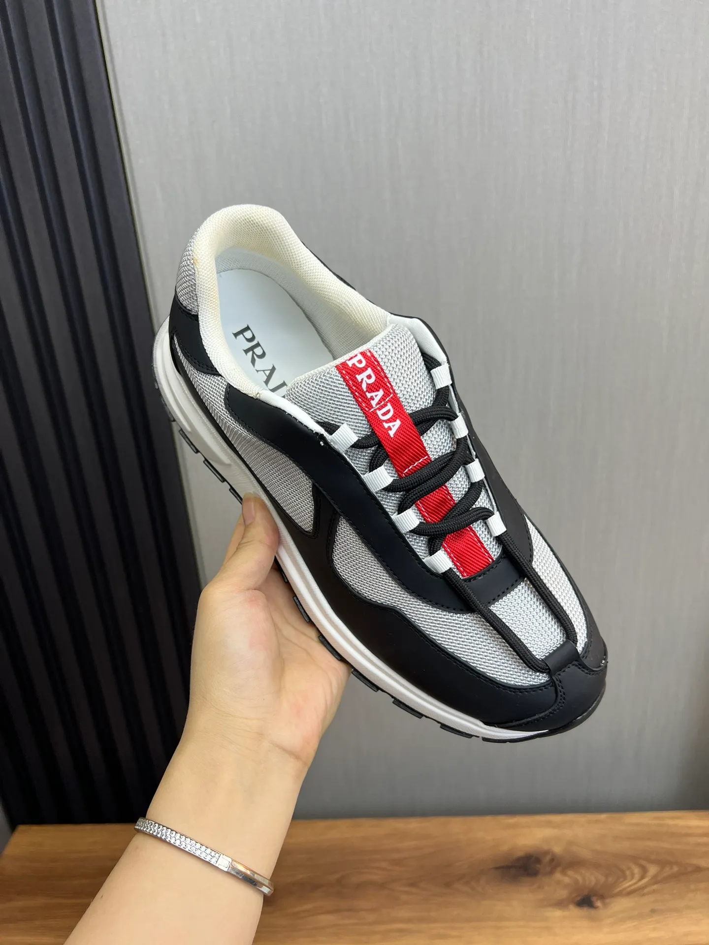 Men's shoes 💰540💰 [PRADA] Men's shoes are popular in the counter, official website is synchronized, 1 high-quality shipment ✔️Original fly-woven cowhide + cowhide lining, 1🆚1 replica, original sole, 38-45 (45 customized, non-refundable)